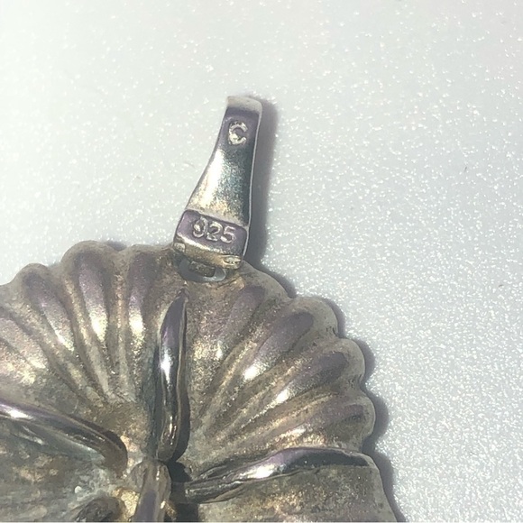 VTG Sterling Hibiscus Flower Link Floral Hawaiian Fetish Bracelet 8” / HEAVY 39g - Picture 6 of 10